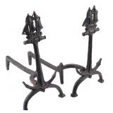Ship and Anchor Cast Iron Fireplace Grates