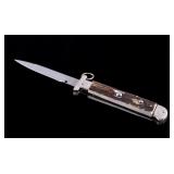 Campolin Italian Ring Pull Stiletto Switchblade