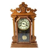 Late 1800s New Haven 8 Day President Mantle Clock