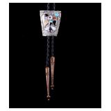 Navajo/ Zuni Sterling Thunderbird Bolo Tie