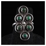 Navajo Sterling Silver and Turquoise Cocktail Ring