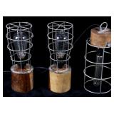 Three Industrial Style Lamp With Edison Bulb