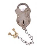 Late 19th Century Large Vintage Pauly Jail Lock