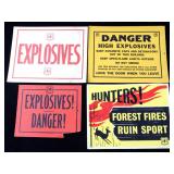 Collection of Paper Forest Service Signs