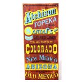 Atchison Topeka and Santa Fe Rail Road Sign