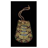 Crow Beaded Tobacco Pouch c. 19th Century