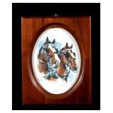 Newman Myrah Bridled Horses Watercolor