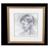 Original Signed Terry Mimnaugh Graphite Drawing