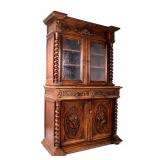 Black Forest German Barley Twist Cabinet 19th C.