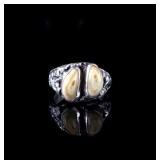 Navajo Sterling Silver Elk Ivory Ring