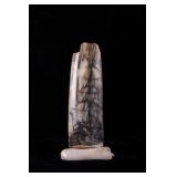 Signed Alaskan Inuit Walrus Tusk Scrimshaw