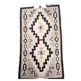 Navajo Two Grey Hills Wool Rug Circa 1925
