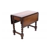 Early Oak Drop Leaf Table With Barley Twist Legs