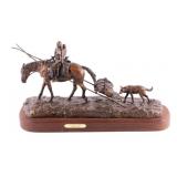 Bob Scriver "New Camp" Original Bronze Sculpture