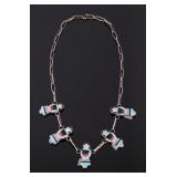 Signed Zuni Maiden Inlay Necklace