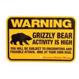 Grizzly Bear Warning Sign from Canada