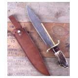 Montana Territory Knives Damascus Bowie Knife