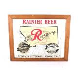 Rainier Beer & Montana Wagon Train Mirror