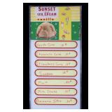 Sunset Brand Ice Cream Menu Lewistown Montana