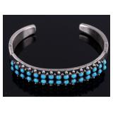 Navajo Sterling & Sleeping Beauty Turquoise Cuff