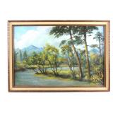 Mantz Original Oil on Board Landscape Painting