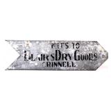 Directional Blairs Dry Goods Miles to Road Sign