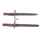 Set of Two German and French Rifle Bayonets