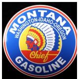 Montana Chief Gasoline Advertising Sign