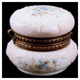 Antique Opal Glass "Wave Crest" Dresser Box