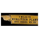 Wurlitzer Plant Directional Metal Sign