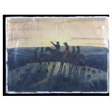 Original Walt Sundell Cowboy on Horseback Painting