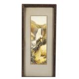 Framed Photograph of Haynes Falls in Yellowstone