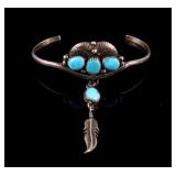 Navajo Sterling Silver & Turquoise Bracelet