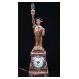 United Clock Corp. Copper Statue Of Liberty Clock