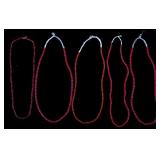 Collection of Hudson Bay Red White Heart Beads