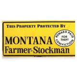 Early Montana Farmer-Stockman Tin Sign