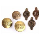 US Cavalry Brass Bridle Rosettes & Bit Spots