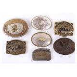 Collection of Montana Silver & Brass Belt Buckles