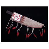 Plains Style Quilled Pafleche Sheath & Knife