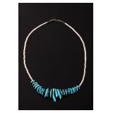Navajo Sleeping Beauty and Heishe Shell Necklace