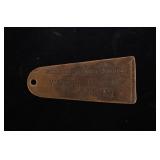 Bureau of Indian Affairs Wyoming Territory Tag