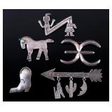 Navajo Sterling Silver Brooch Pin Collection