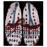 Lakota Sioux Fully Beaded Moccasins 1900-1950