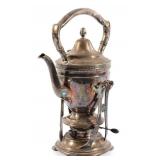 Monogrammed Gorham Tea Pot with Burner & Stand