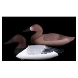 Canvasback Decoy Pair by Patrick Vincenti