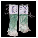 Sioux Fully Beaded & Painted Leggings circa 1870