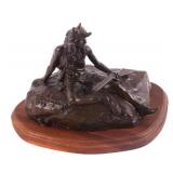 Bob Scriver The Lookout Bronze Sculpture 9/30