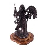 Blackfoot Warrior Gary Schildt Bronze Sculpture