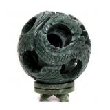 Four Layer Chinese Floral Jade Puzzle Ball