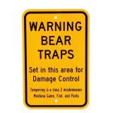 Montana Game, Fish, & Parks Bear Trap Sign